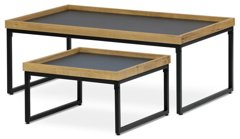 Măsuță De Cafea Gri Cu Decor Din Stejar CT-612