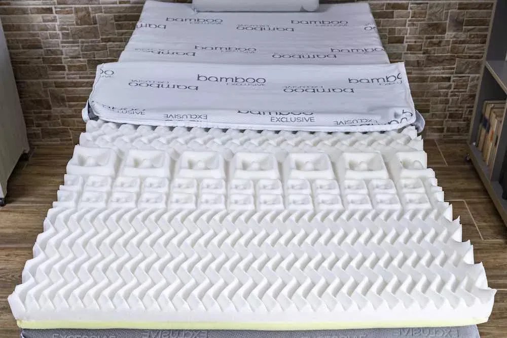 Vitaroll - Akupresszúrás 7 zóna+ 2cm HR EcO hab Kiegyenlítő Fedőmatrac Bamboo huzattal 120x200cm