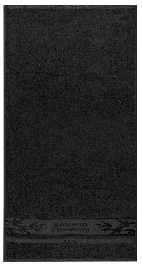 4Home Bamboo Premium törölköző, fekete, 50 x 100 cm, 50 x 100 cm
