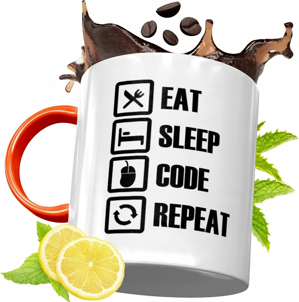 Narancssárga Bögre Informatikus Fejlesztőknek, fényképes nyomtatással