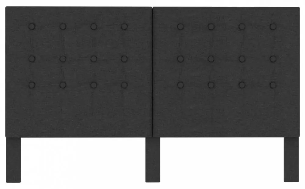 Sötétszürke szövet steppelt fejvég 180 x 200 cm