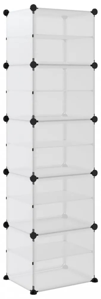 átlátszó polipropilén cipőtartó 44 x 31,5 x 153,5 cm