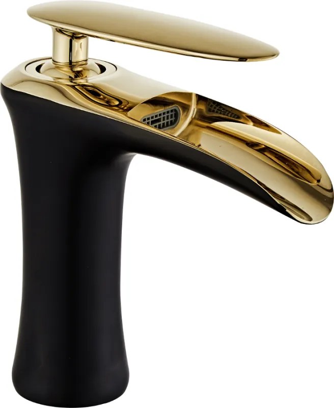 Mexen Lyra mosdócsaptelep, fekete/arany - 745300-75