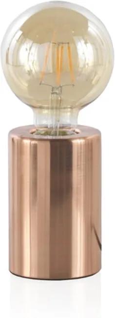 Rézszínű fém asztali lámpa, magasság 12 cm - Geese
