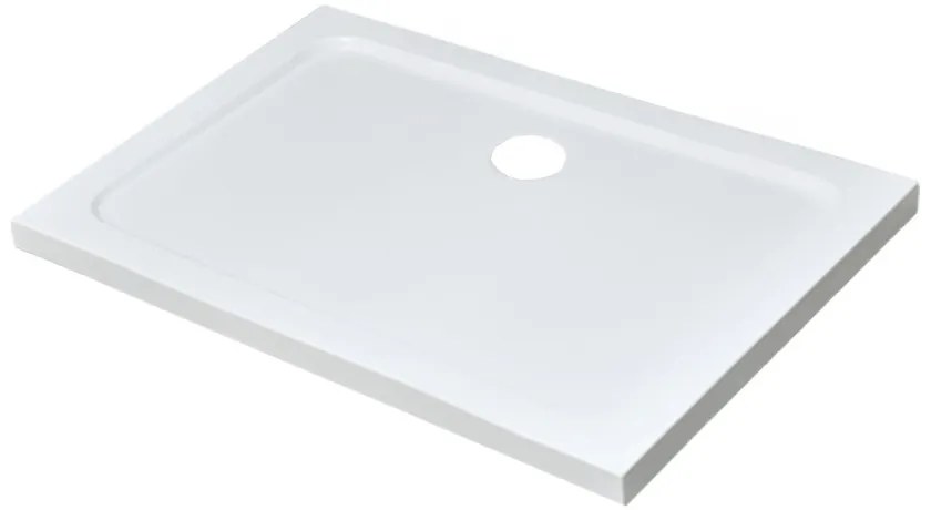 Modena Slim aszimmetrikus szögletes akril zuhanytálca, 80x100 cm