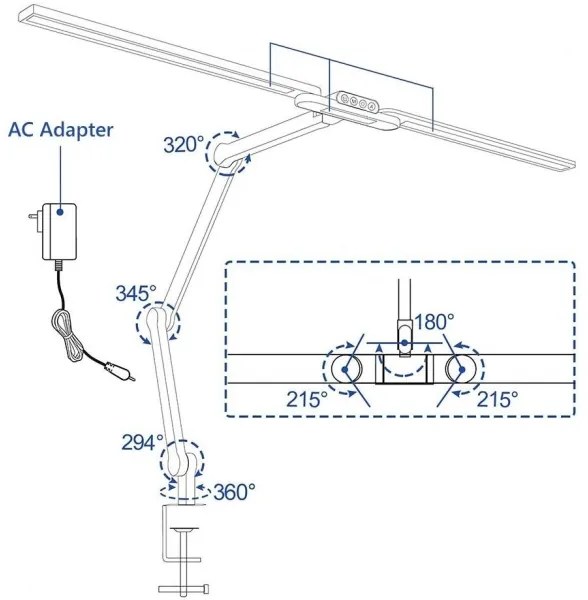 LED Dimmelhető érintős asztali lámpa LED/24W/230V 3000-6500K CRI 92 fekete