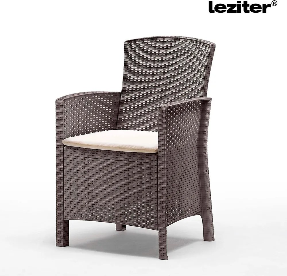 Lima műrattan karfás szék cappuccino