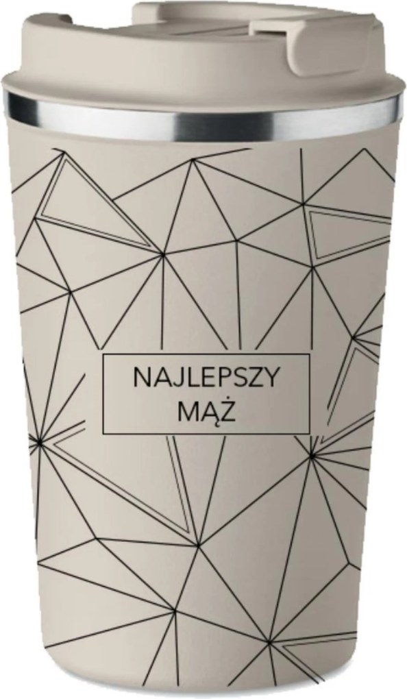 Prémium termo bögre nyomott mintával Legjobb Férj ajándék kávé 350ml KT_088