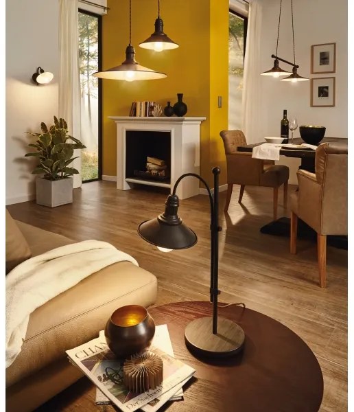 Eglo 49456 - STOCKBURY kábeles függeszték 1xE27/60W/230V, Ø 36 cm