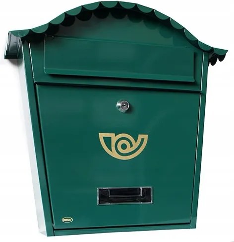 Postaláda fém zöld 37x36x10cm Mod1