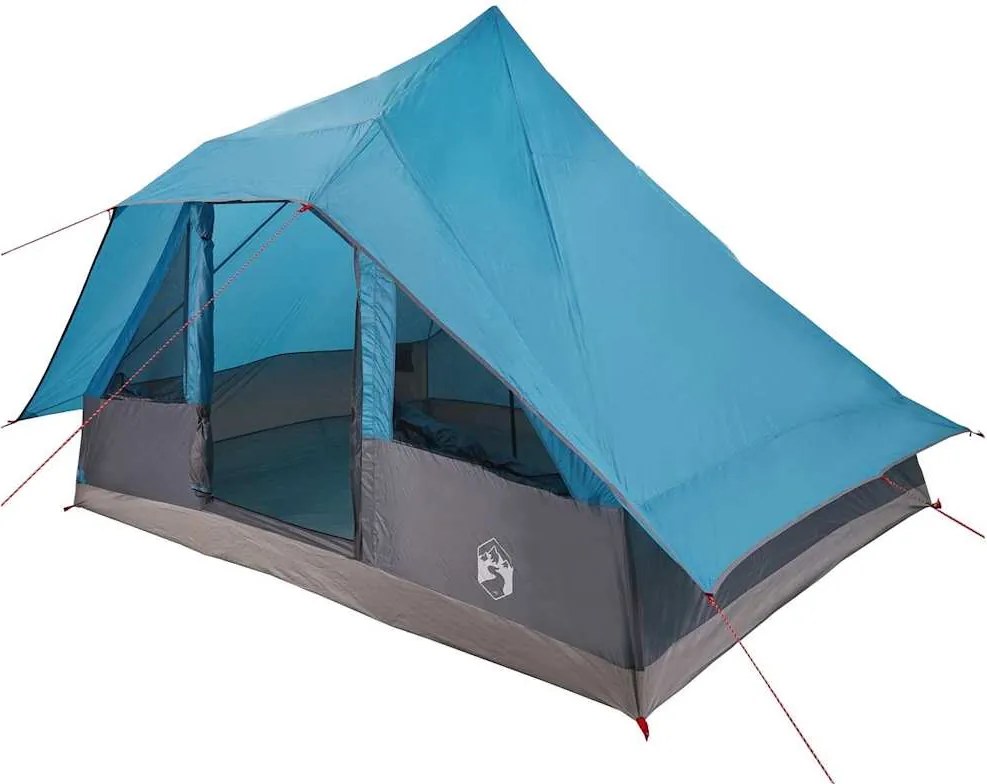 vidaXL Tipi sátor tetővel tárolóval Kék 364 x 281 x 257 cm taft