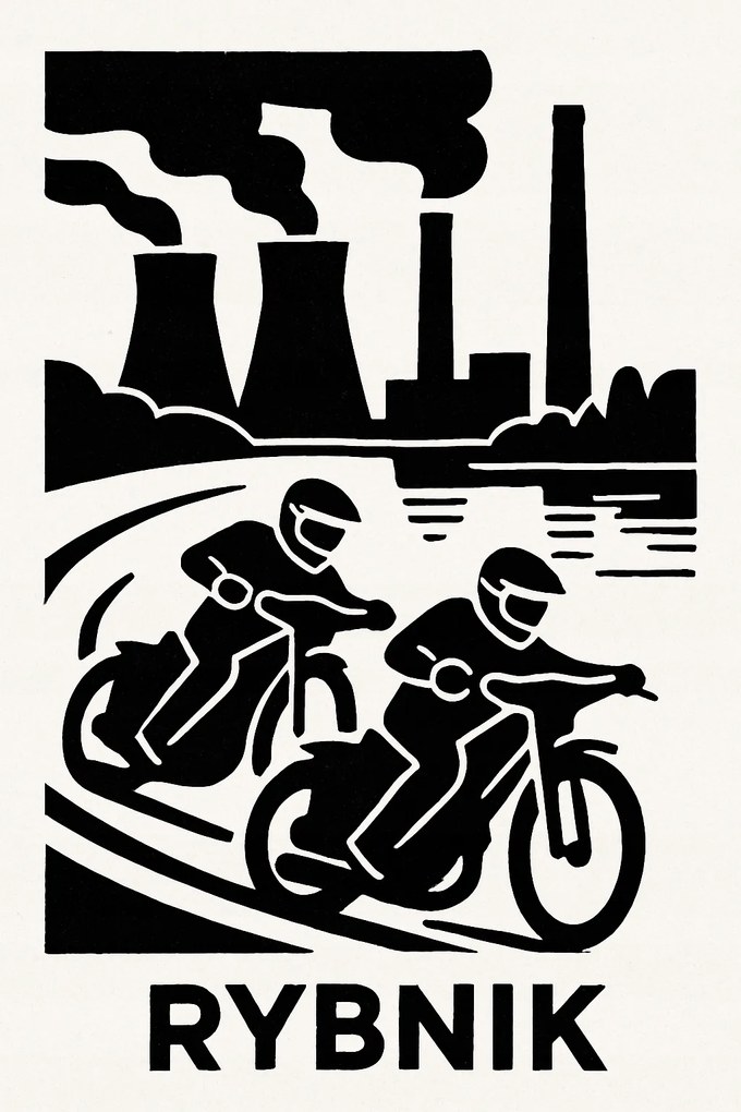 Poszter Minimalista Halász Salak Erőmű Öntvény 61x91