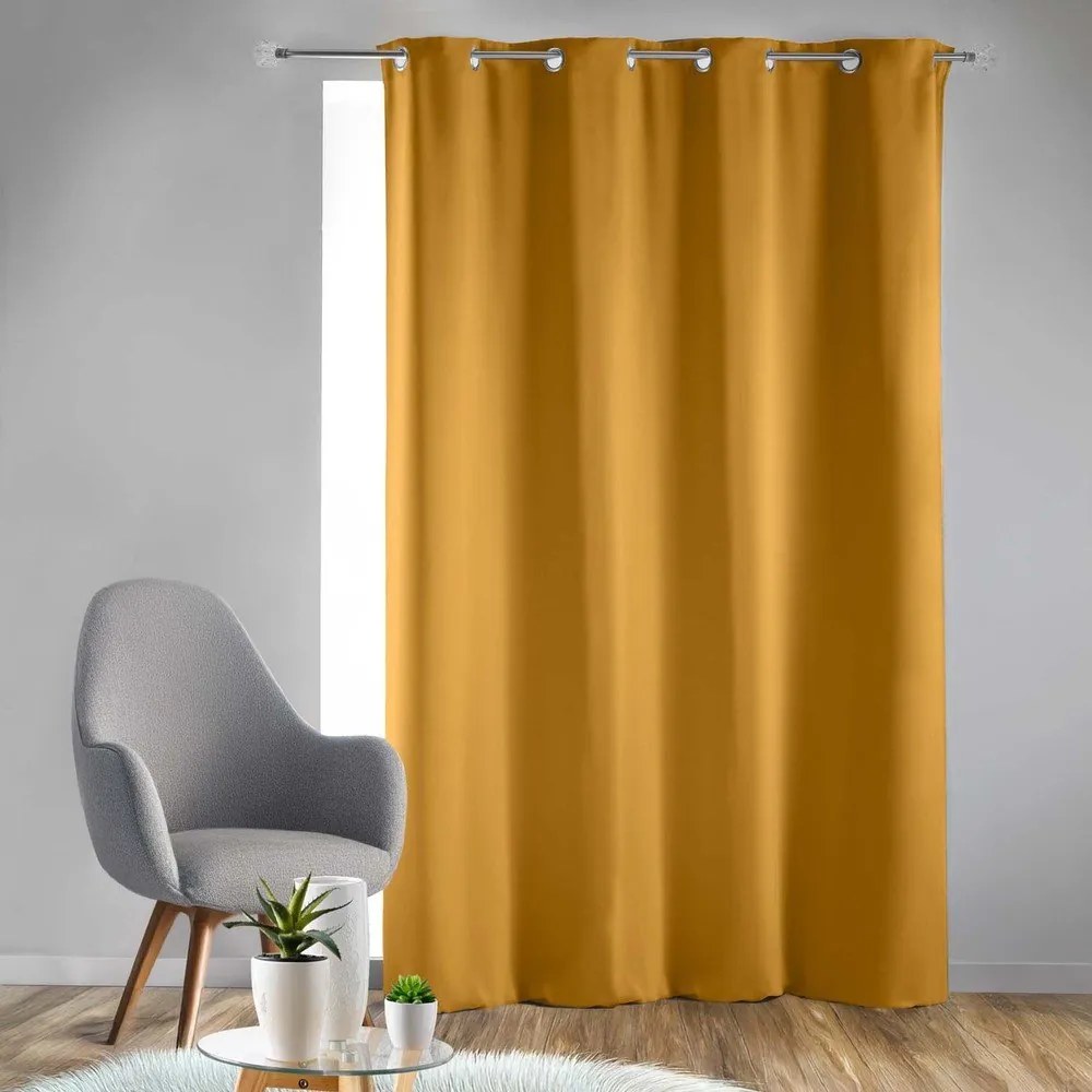 Okkersárga sötétítő függöny 135x240 cm Occult – douceur d'intérieur