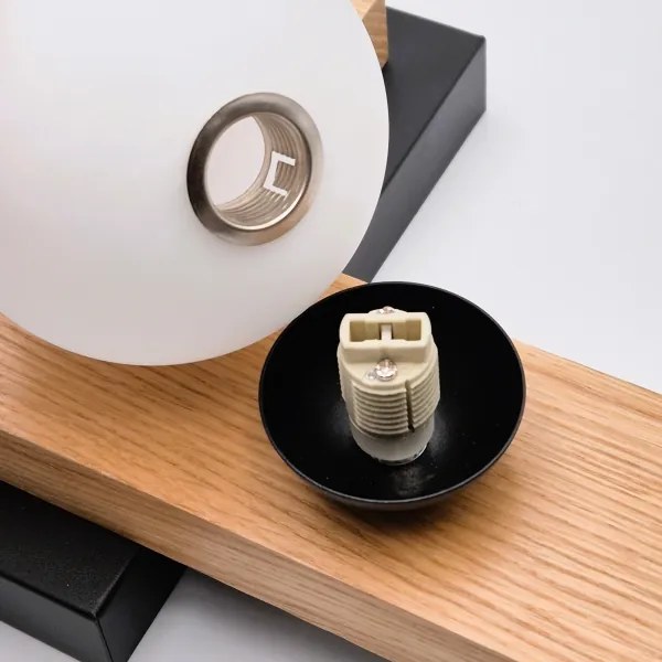 Csillár zsinóron CORTINA 2xE27/15W/230V + 2xG9/5W/230V fekete/tölgy