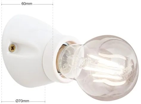Orion - Fali lámpa FROST 1xE27/60W/230V fehér