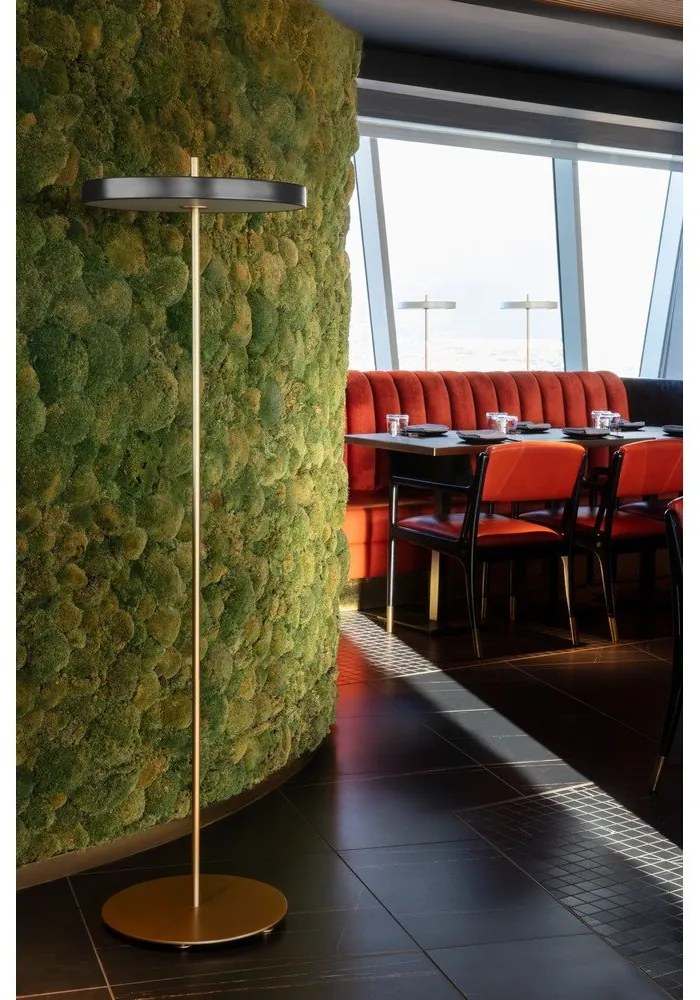 Antracitszürke LED dimmelhető állólámpa fém búrával (magasság 151 cm) Asteria Floor – UMAGE