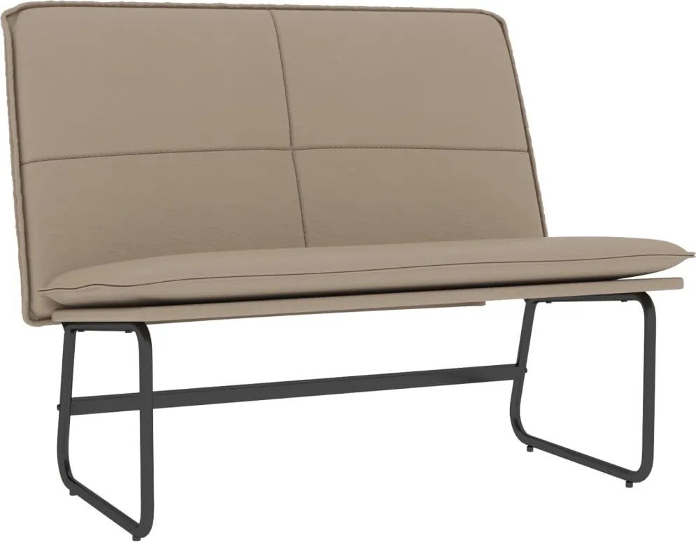 vidaXL kávészínű műbőr pad 100 x 75 x 76 cm