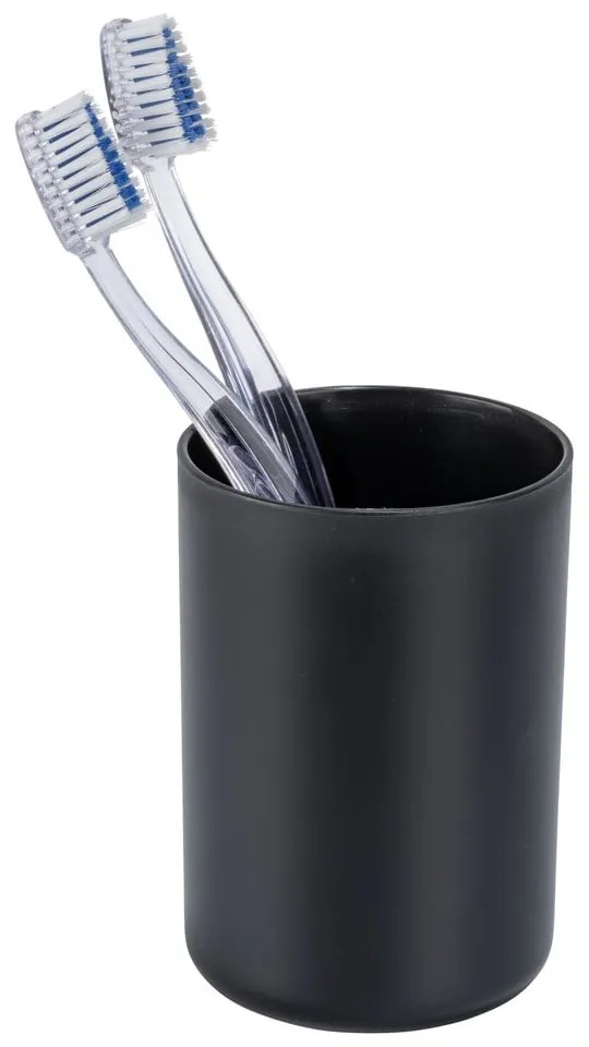 Fekete műanyag fürdőszobai kiegészítő szett Fano – Allstar