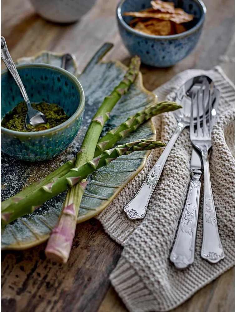 Ezüstszínű rozsdamentes acél evőeszköz készlet 16 db-os Tilly – Bloomingville