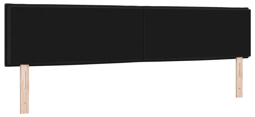 LED ágytámla LED -es lámpákkal Fekete 200 cm Poliészter