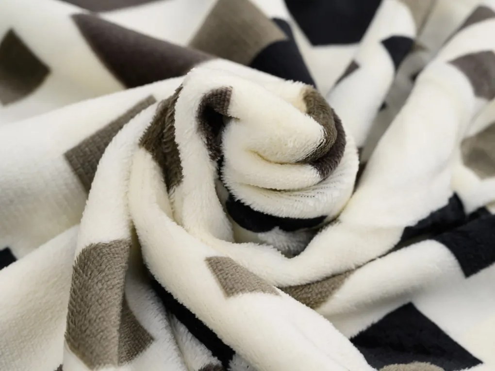 AKCIÓ Mikroplüss ágyneműhuzat LUXOR fehér-szürke II.osztályú Ágyneműhuzat mérete: 70 x 90 cm | 140 x 200 cm