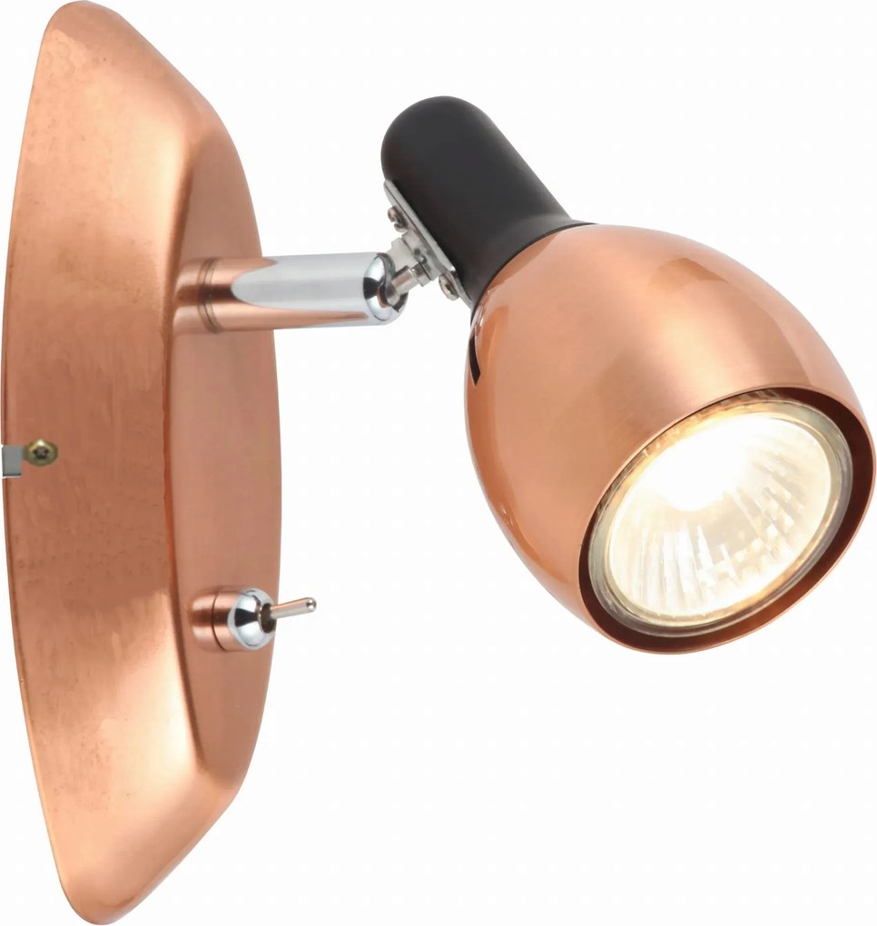 Candellux Cross Réz fali lámpa 1xGU10 fém állítókapcsoló