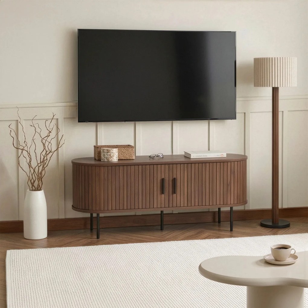 Szafka RTV TRISH 120 cm Dwudrzwiowa Orzech