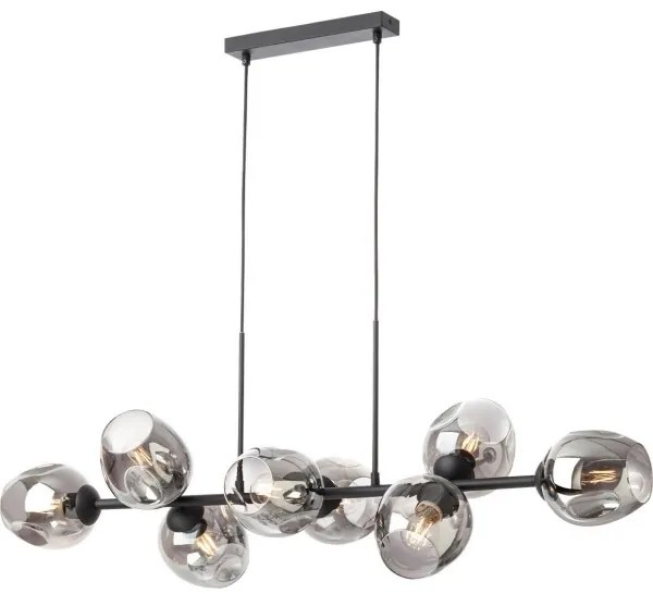 Redo - Csere lámpabúra lámpához, csillárhoz PIERCE átm. 15 cm fekete/füstös