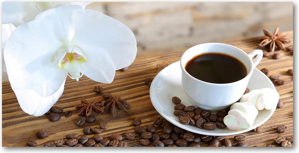 Konyhai panel Kávéscsésze 120x60 cm Ragasztó