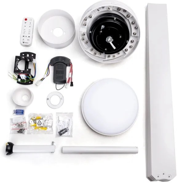 Aigostar - LED Dimmelhető mennyezeti ventilátor LED/24W/230V 2700-6500K + távirányító fehér