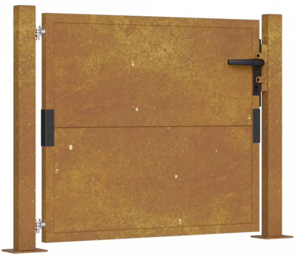 Corten acél kerti kapu 105 x 105 cm