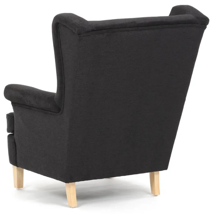 Scaun de relaxare, tapițerie din material negru, AK-388