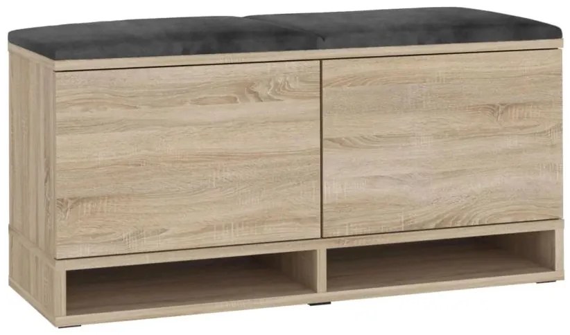 Cipőtartó ülőkével Sonoma/Grey