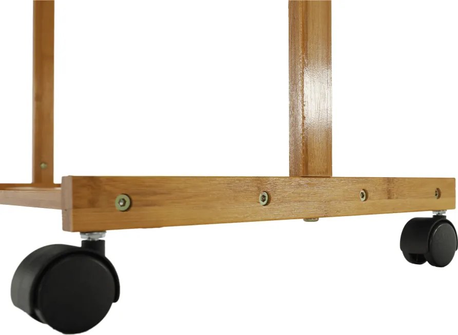 Kerekes akasztó, bambus, 60 cm széles, VIKIR TYP 1