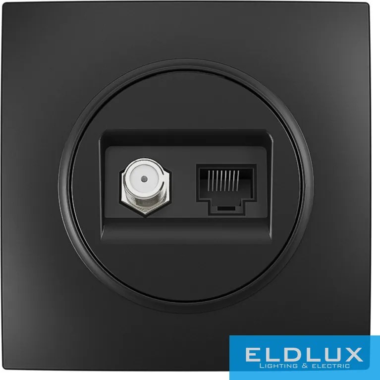 ELDELIN SAT (13db) + RJ45 Cat.5e UTP aljzat Fekete