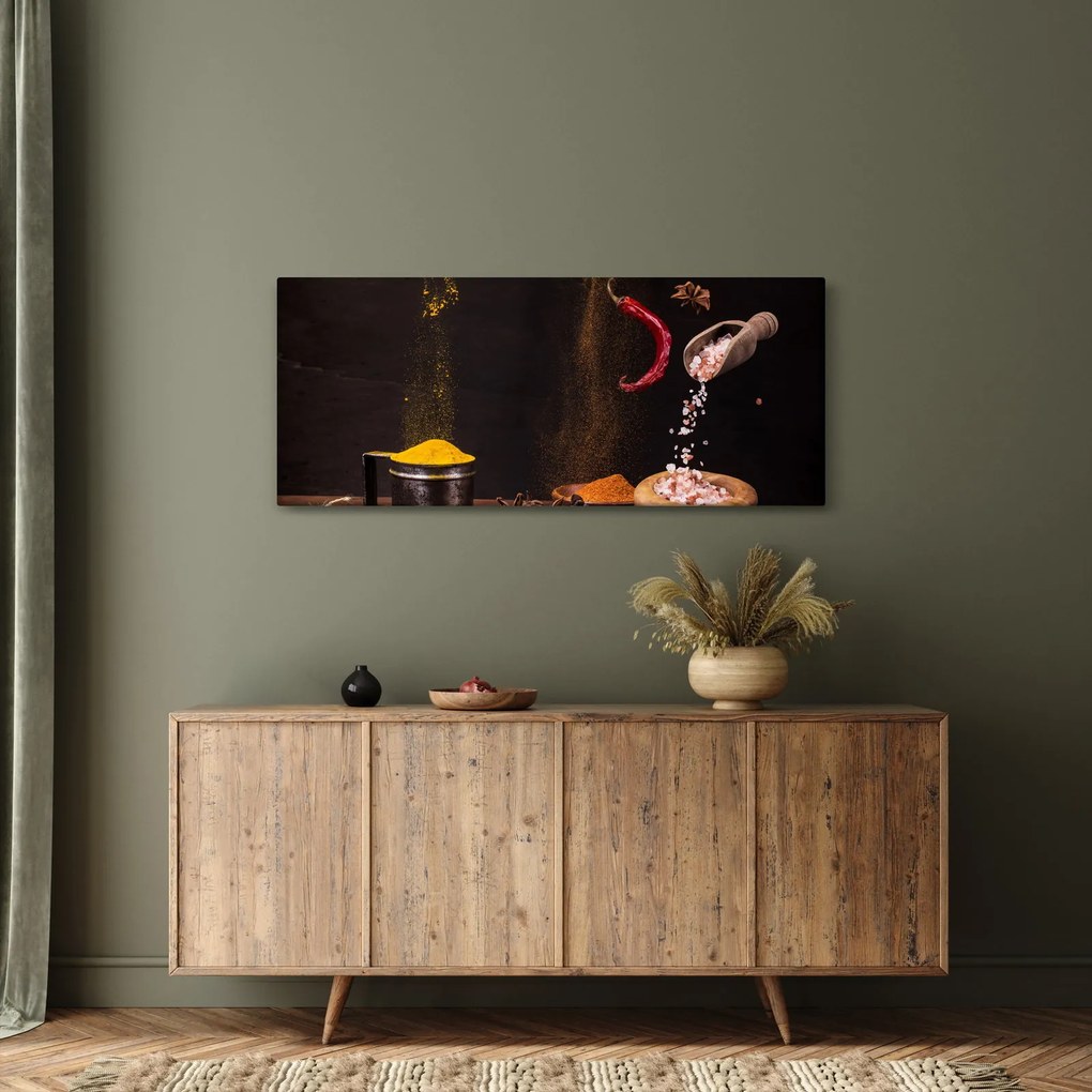 Kép - Fűszerek mozgásban (120x50 cm)