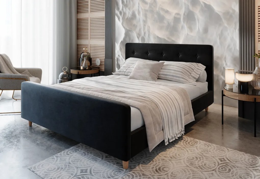 OSCAR kárpitozott ágy, 140x200, itaka 34