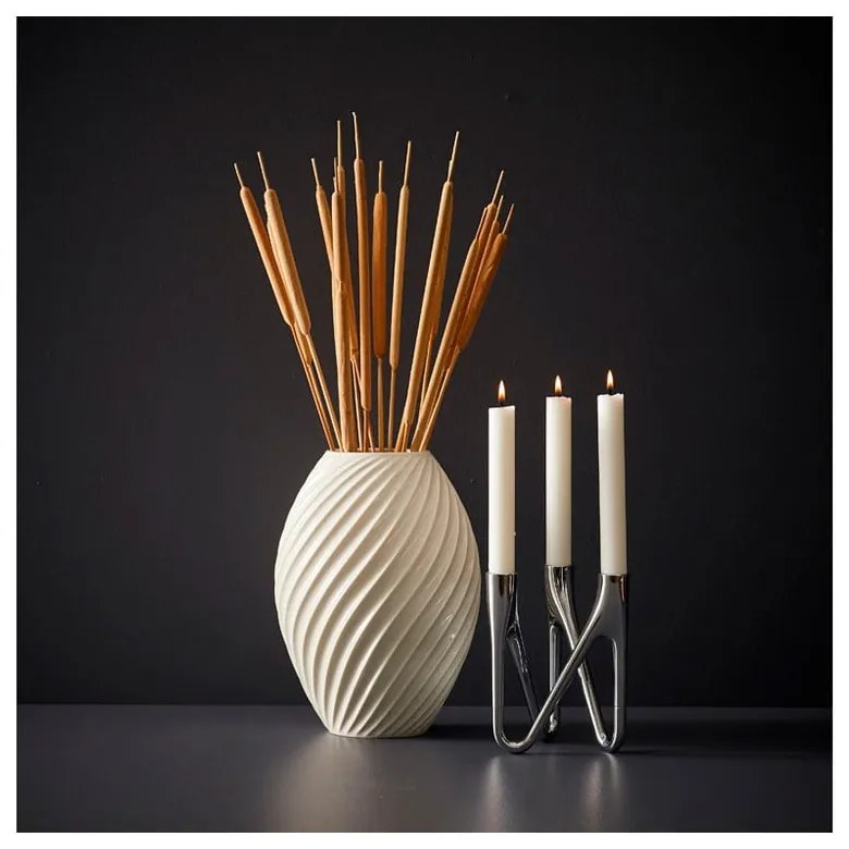 Roots ezüstszínű gyertyatartó - Morsø