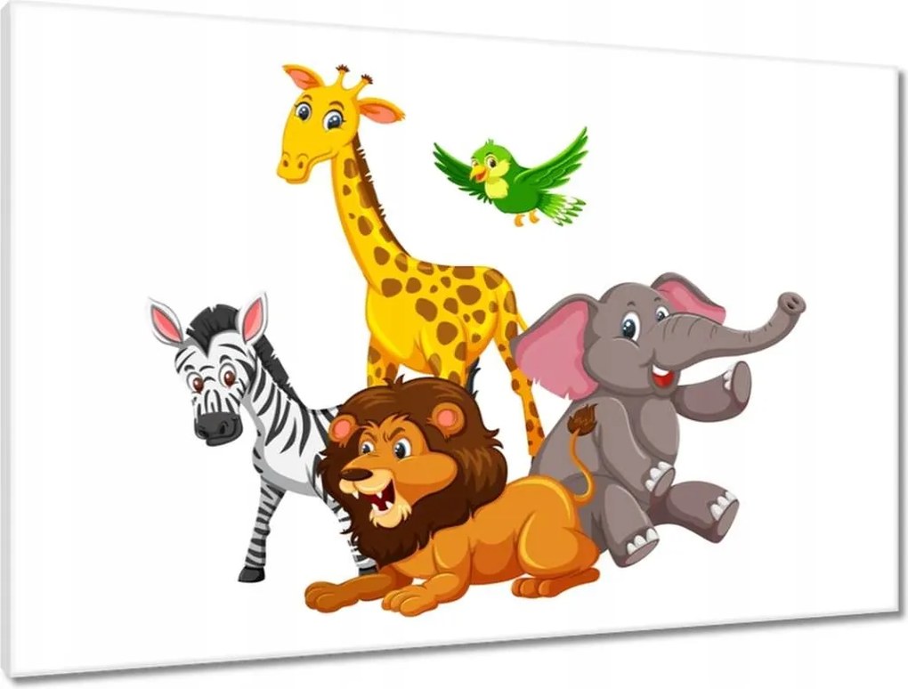 Vászonkép 90x60 Mosolygó szafari állatok