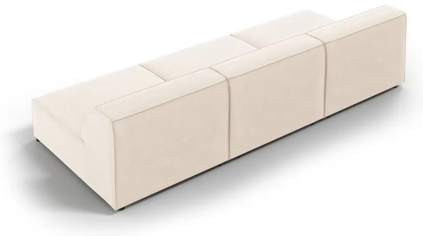 Krémszínű bársony kanapé 240 cm Jodie – Micadoni Home