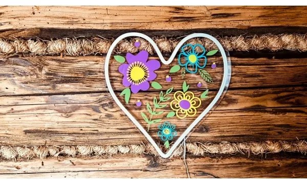 2Kids Toys - LED Neon fali dekoráció LED/5W/USB szív