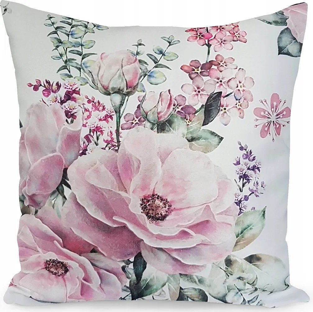 Dekorációs Párnahuzat 40x40 Puha Kedves Virágok