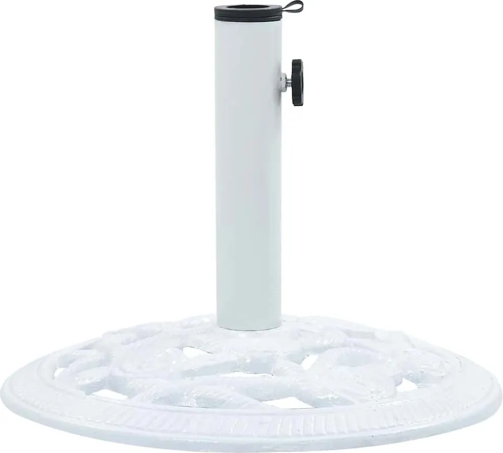 vidaXL fehér öntöttvas napernyőtalp 9 kg 40 cm
