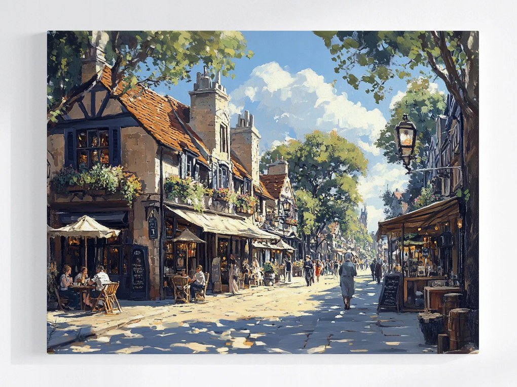 Vászonkép Canvas Város Franciaország Utca Körút Étterem 100x75