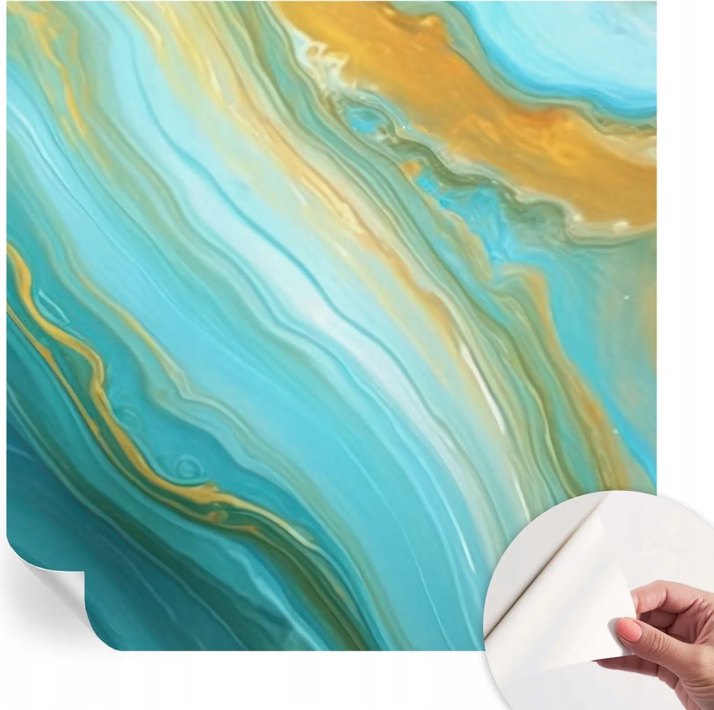 Design fali fotótapéta öntapadós absztrakt hullámok 250x250 cm