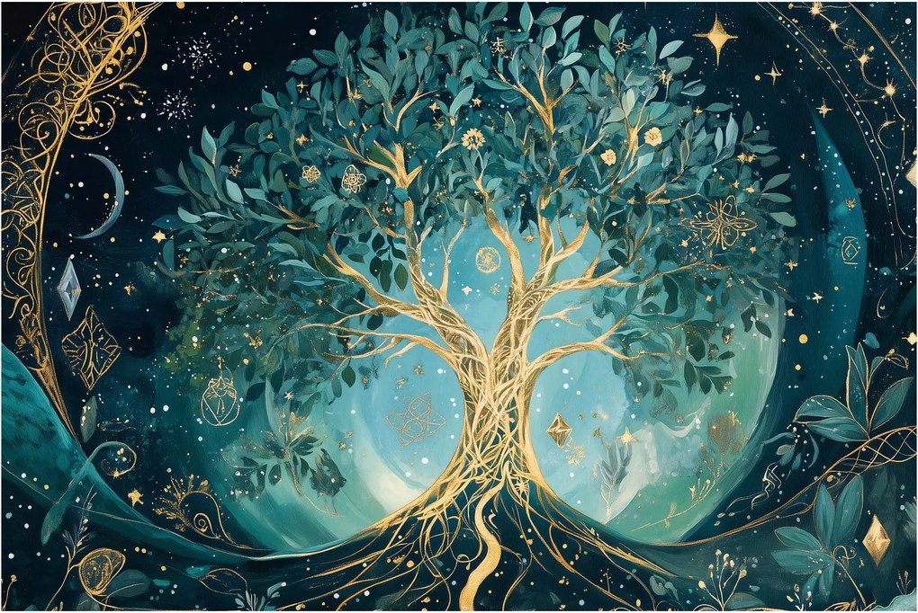 Kép – Életfa az univerzumban (90x60 cm)
