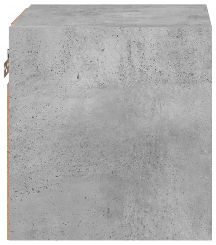 2 db betonszürke fali TV-szekrény LED-ekkel 30 x 28,5 x 30 cm