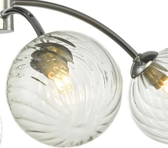 DAR LIGHTING IZZ0450-03 IZZY Mennyezeti Csillár Csiszolt Króm, Átlátszó G9 IP20