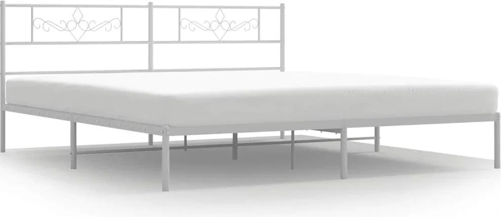 vidaXL fehér fém ágykeret fejtámlával 183 x 213 cm