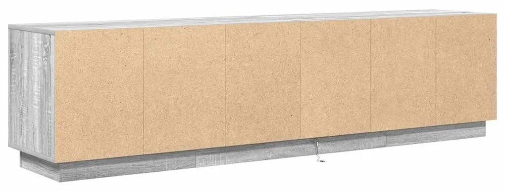 szürke sonoma színű TV-szekrény LED-lámpákkal 193,5x41x50 cm
